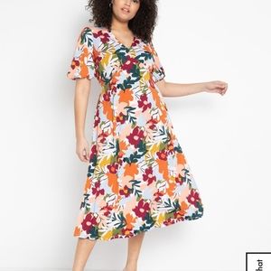 NWOT Eloquii Puff Sleeve Dress